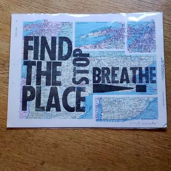 Unique, Original Map Travel Prints - Picture 1 of 7